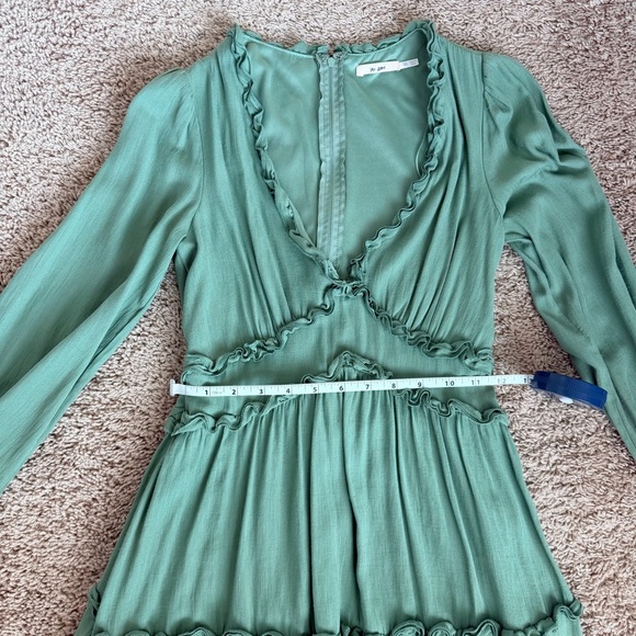 Miami Green Ruffle Mini Dress - Picture 4 of 5